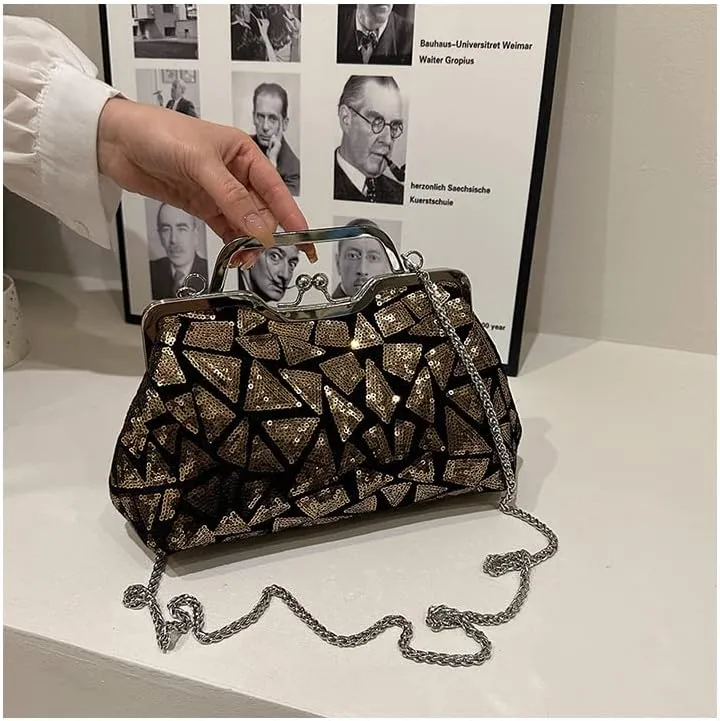 AFB Women's Evening Clutch Bags Shoulder Crossbody Bag Sparkling Purses Handbag for Party Wedding Prom