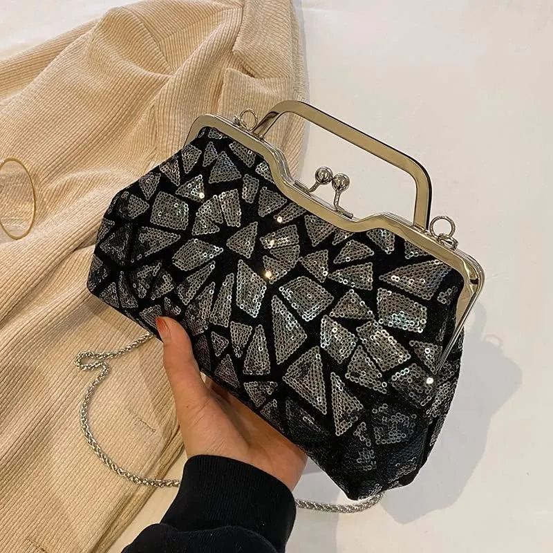 AFB Women's Evening Clutch Bags Shoulder Crossbody Bag Sparkling Purses Handbag for Party Wedding Prom