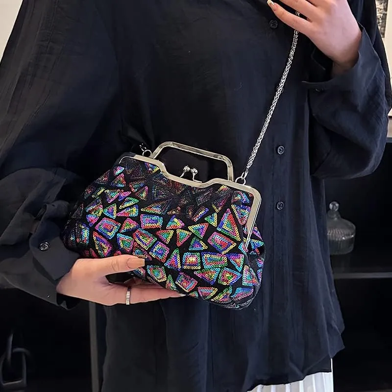 AFB Women's Evening Clutch Bags Shoulder Crossbody Bag Sparkling Purses Handbag for Party Wedding Prom