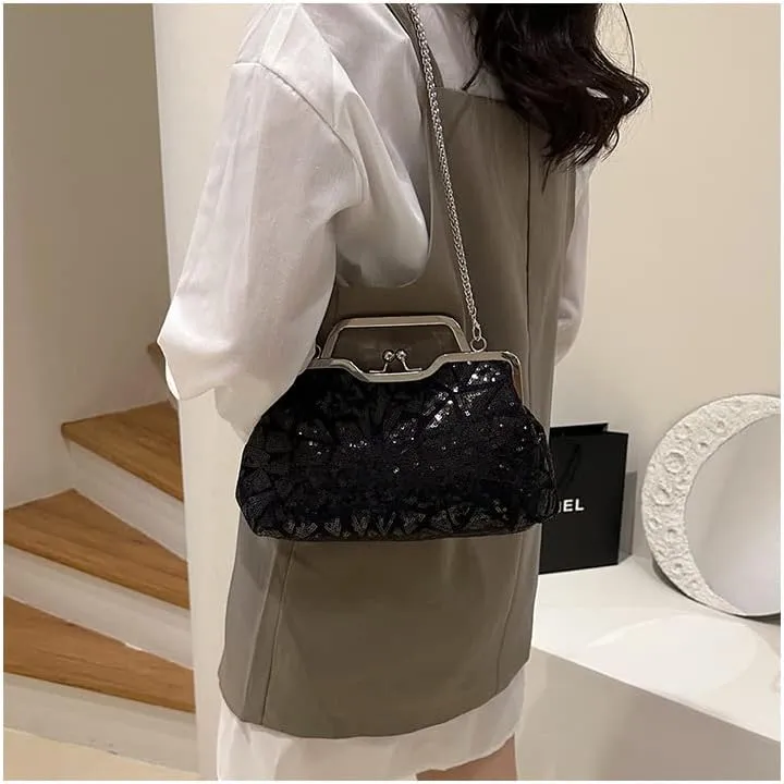 AFB Women's Evening Clutch Bags Shoulder Crossbody Bag Sparkling Purses Handbag for Party Wedding Prom