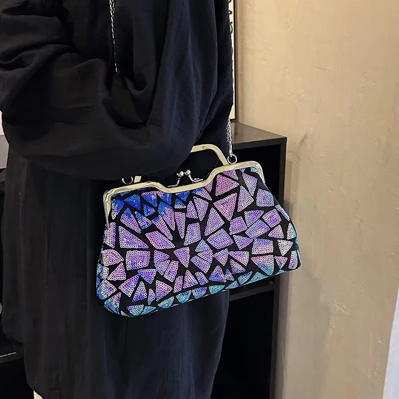 AFB Women's Evening Clutch Bags Shoulder Crossbody Bag Sparkling Purses Handbag for Party Wedding Prom