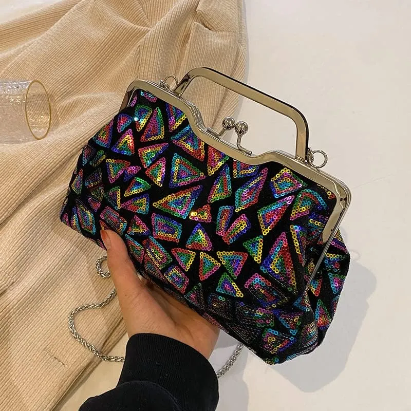 AFB Women's Evening Clutch Bags Shoulder Crossbody Bag Sparkling Purses Handbag for Party Wedding Prom