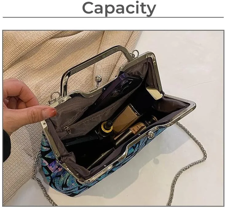 AFB Women's Evening Clutch Bags Shoulder Crossbody Bag Sparkling Purses Handbag for Party Wedding Prom