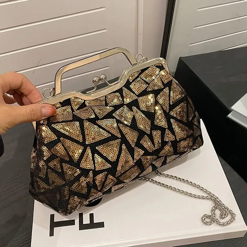 AFB Women's Evening Clutch Bags Shoulder Crossbody Bag Sparkling Purses Handbag for Party Wedding Prom