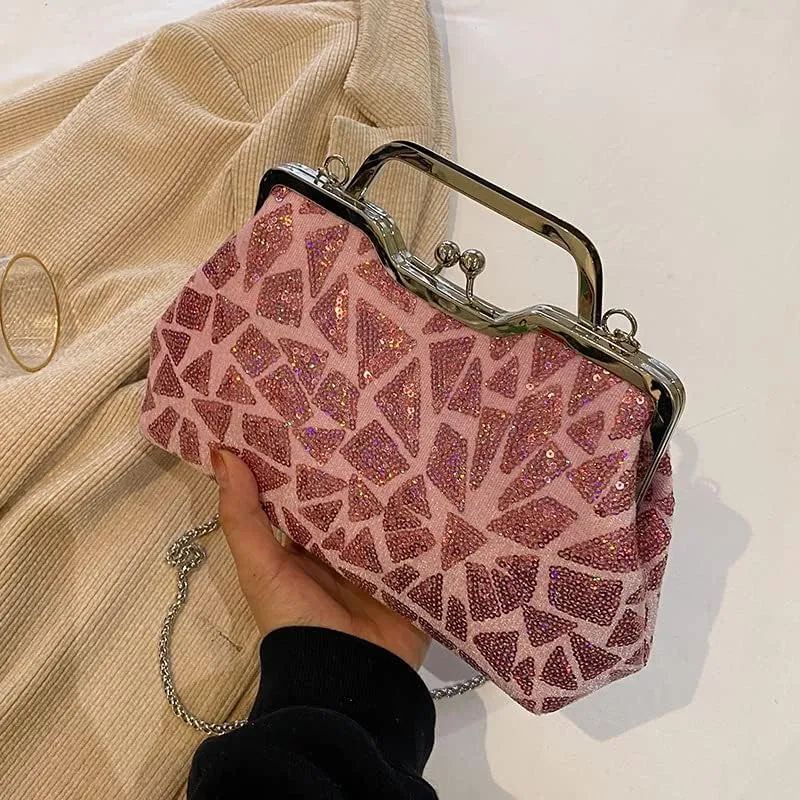 AFB Women's Evening Clutch Bags Shoulder Crossbody Bag Sparkling Purses Handbag for Party Wedding Prom