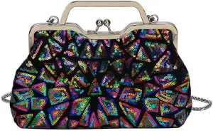 AFB Women's Evening Clutch Bags Shoulder Crossbody Bag Sparkling Purses Handbag for Party Wedding Prom
