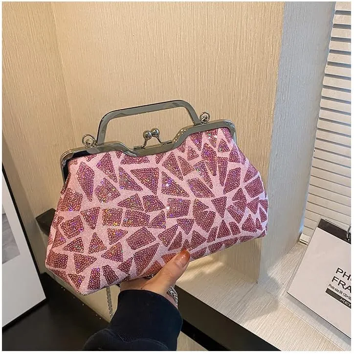AFB Women's Evening Clutch Bags Shoulder Crossbody Bag Sparkling Purses Handbag for Party Wedding Prom