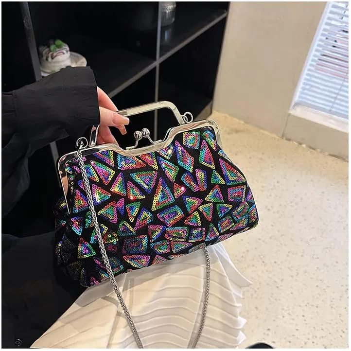 AFB Women's Evening Clutch Bags Shoulder Crossbody Bag Sparkling Purses Handbag for Party Wedding Prom