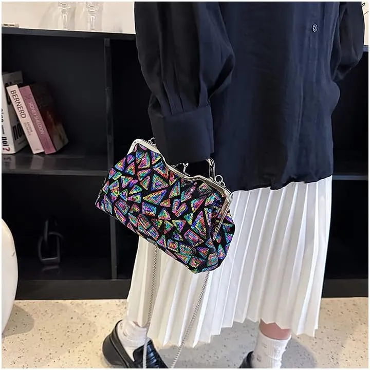 AFB Women's Evening Clutch Bags Shoulder Crossbody Bag Sparkling Purses Handbag for Party Wedding Prom