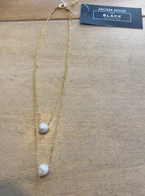 Archer House Dainty Double Strand Genuine Pearl Necklace 139