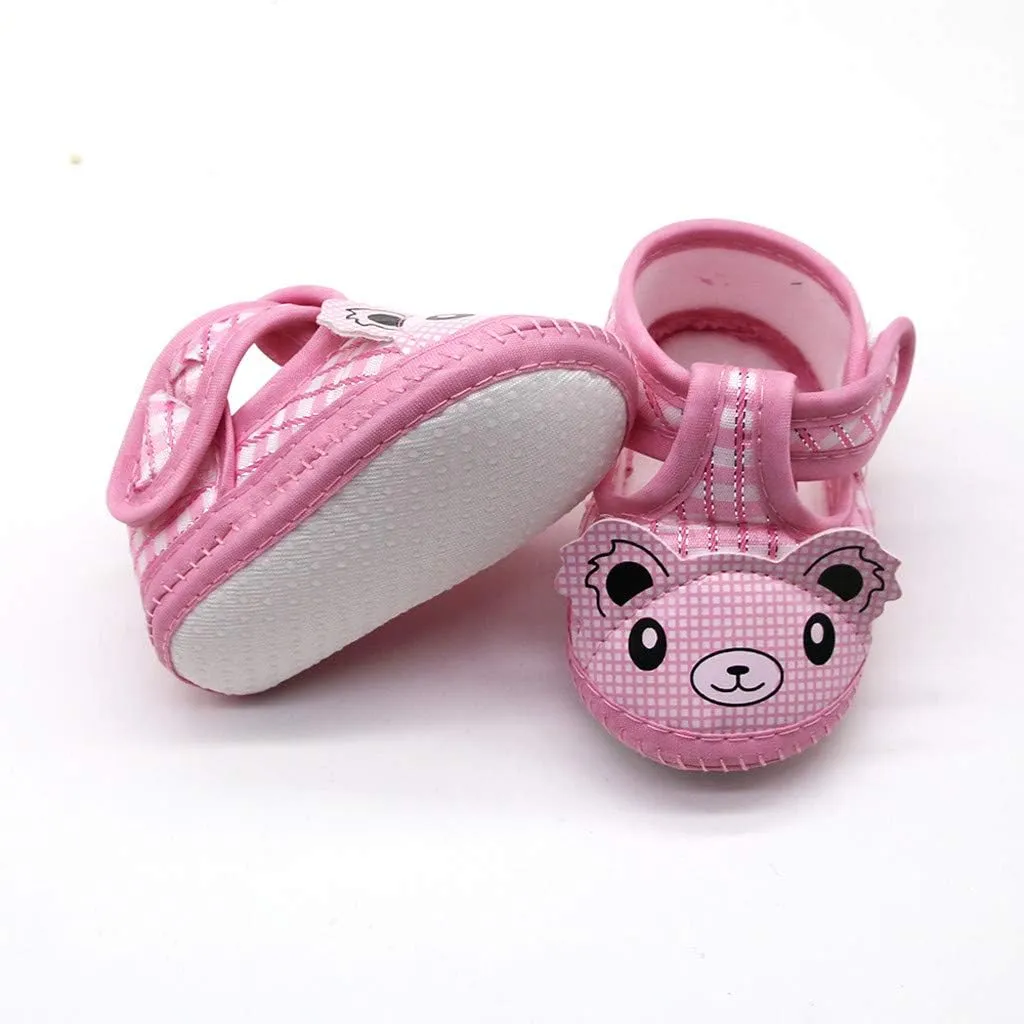 Baby Boy Shoes, 0-18 Months Newborn Baby Boys Girls Sandals Cartoon First Walking Shoes Soft Sole Slipper