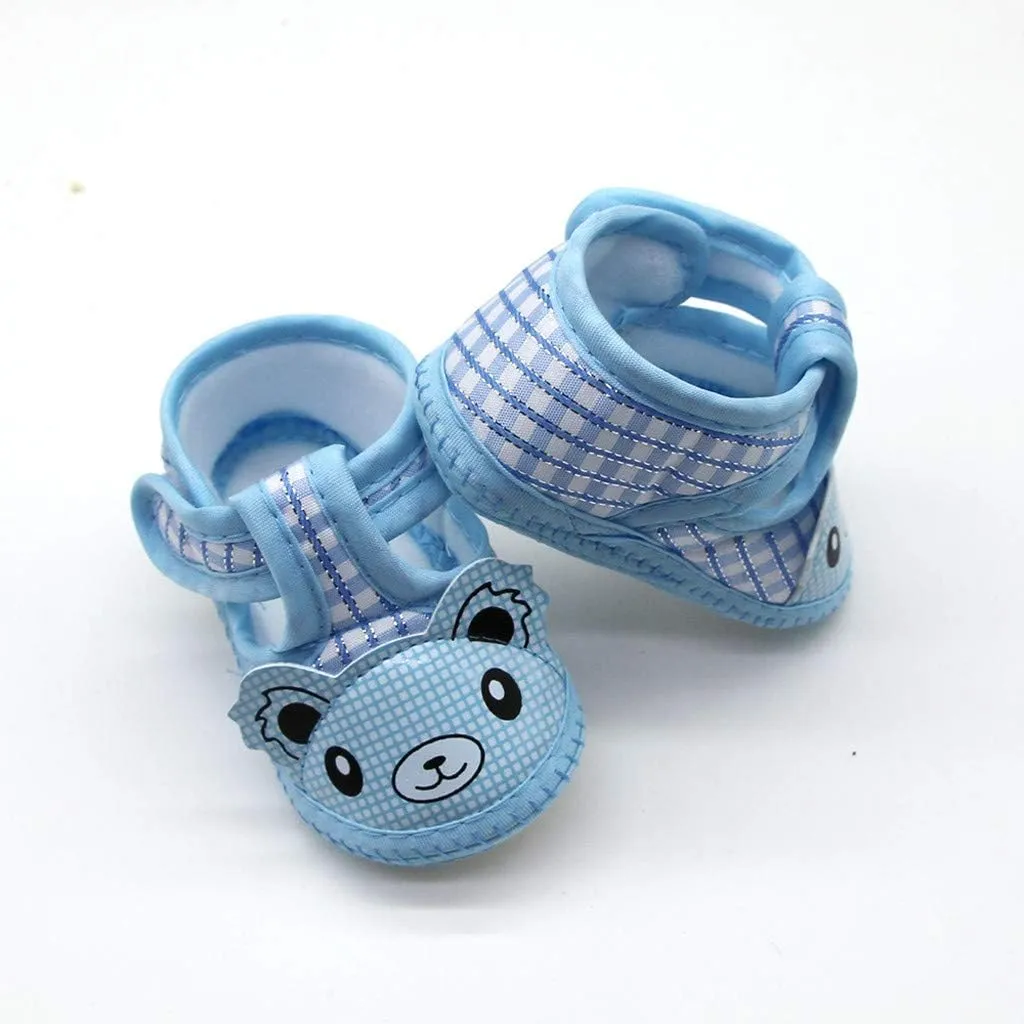 Baby Boy Shoes, 0-18 Months Newborn Baby Boys Girls Sandals Cartoon First Walking Shoes Soft Sole Slipper