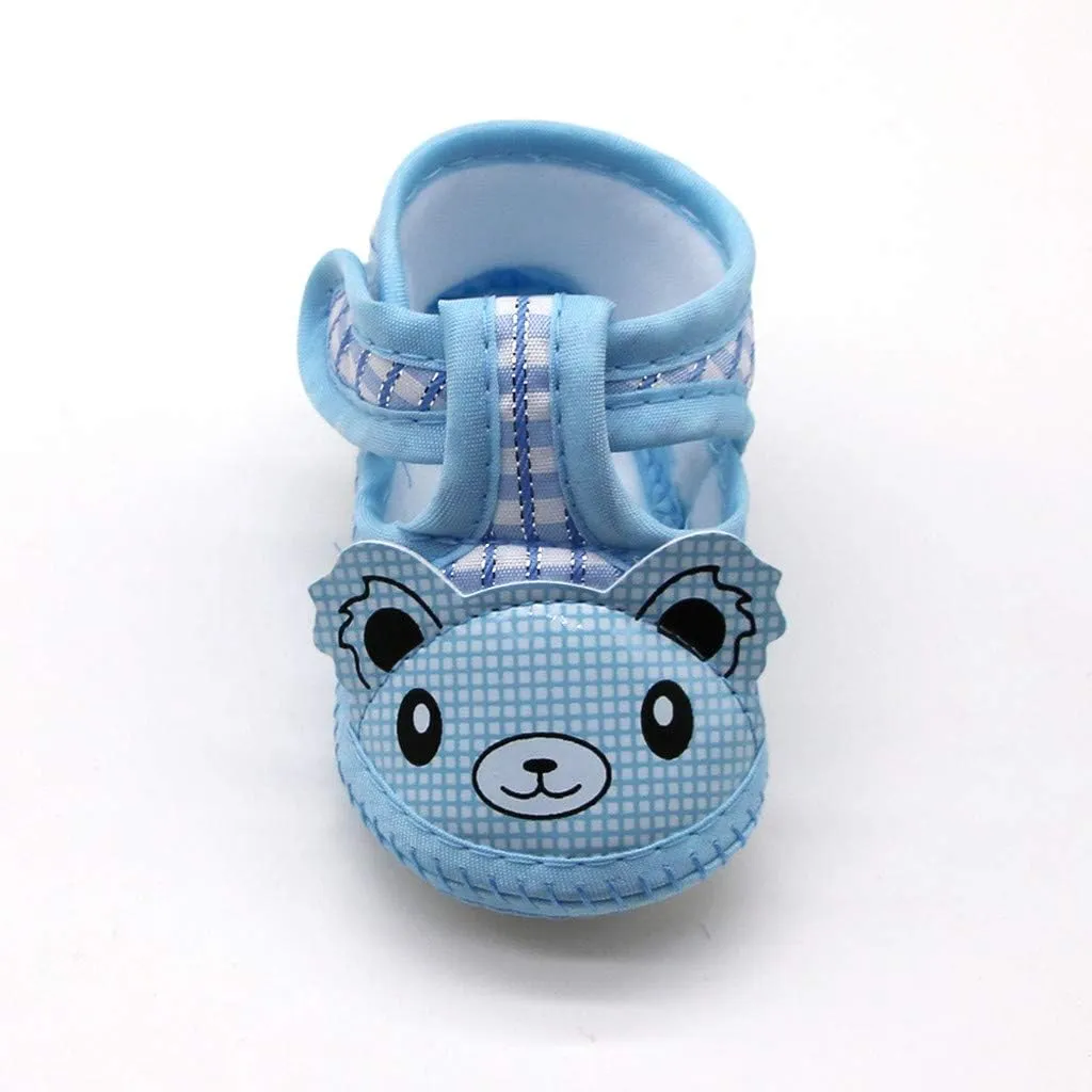 Baby Boy Shoes, 0-18 Months Newborn Baby Boys Girls Sandals Cartoon First Walking Shoes Soft Sole Slipper