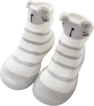 Baby Boy Shoes,First Toddler Baby Cartoon Socks Non-Slip Shoes Animals Elastic Walkers Infant Baby Shoes Kawaii Shoes