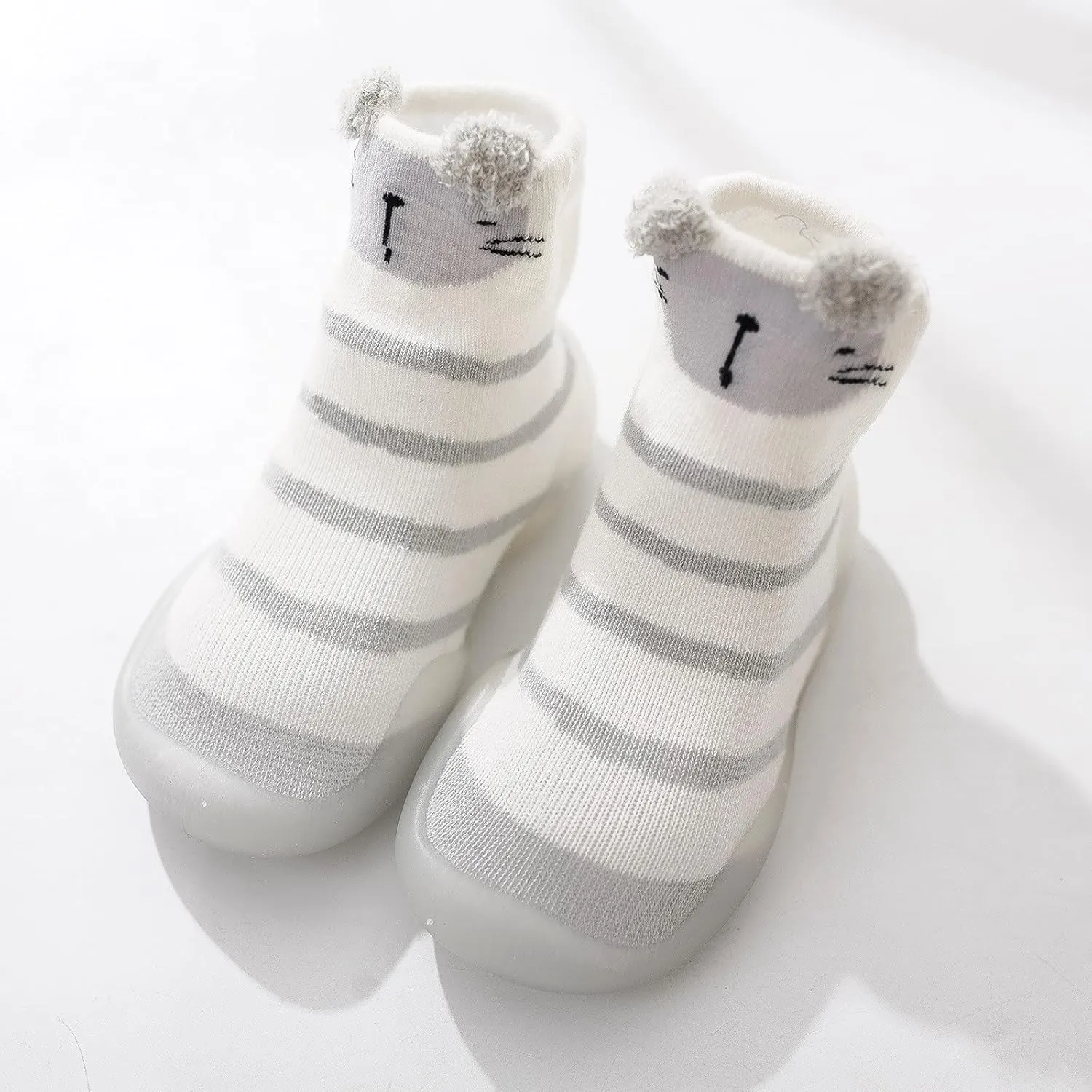 Baby Boy Shoes,First Toddler Baby Cartoon Socks Non-Slip Shoes Animals Elastic Walkers Infant Baby Shoes Kawaii Shoes