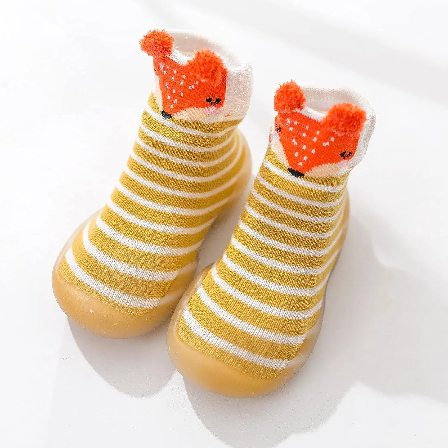Baby Boy Shoes,First Toddler Baby Cartoon Socks Non-Slip Shoes Animals Elastic Walkers Infant Baby Shoes Kawaii Shoes