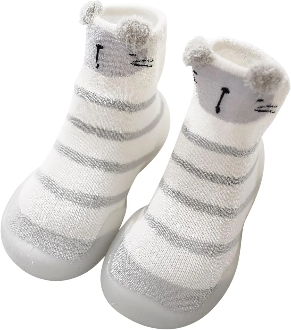 Baby Boy Shoes,First Toddler Baby Cartoon Socks Non-Slip Shoes Animals Elastic Walkers Infant Baby Shoes Kawaii Shoes