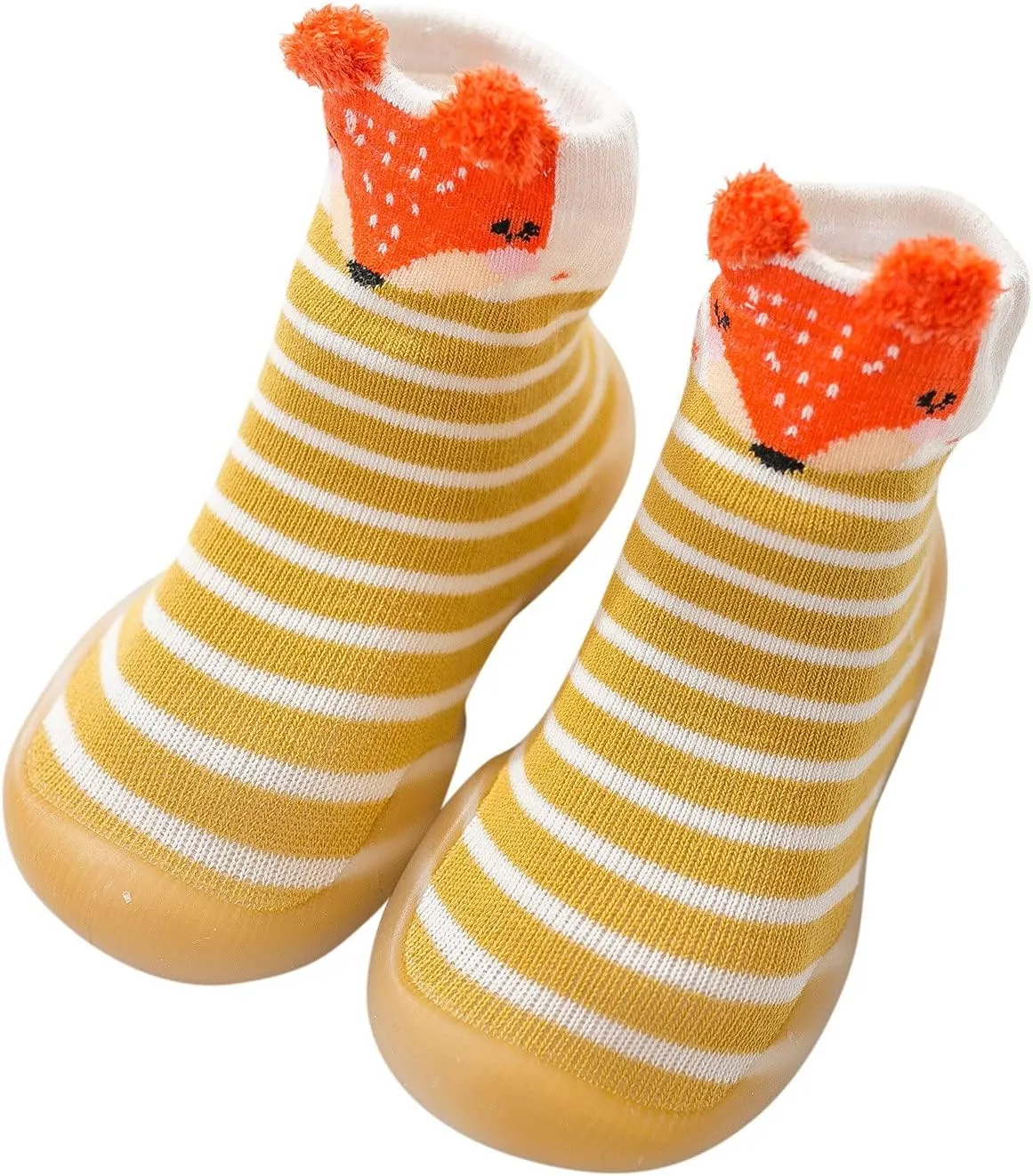 Baby Boy Shoes,First Toddler Baby Cartoon Socks Non-Slip Shoes Animals Elastic Walkers Infant Baby Shoes Kawaii Shoes