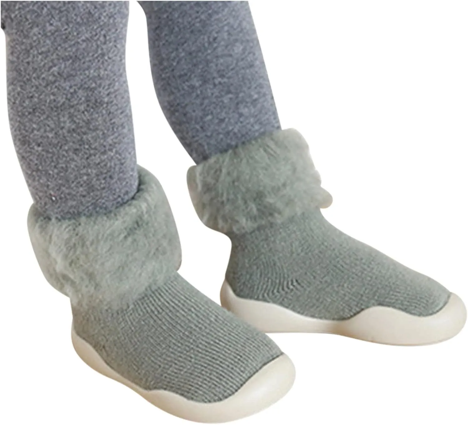Baby Boys' Shoes,Baby Girls Kids Solid Knit Stocking Socks Shoes Slipper Soft Warm Boys Sole Rubber Shoes Kawaii Shoes
