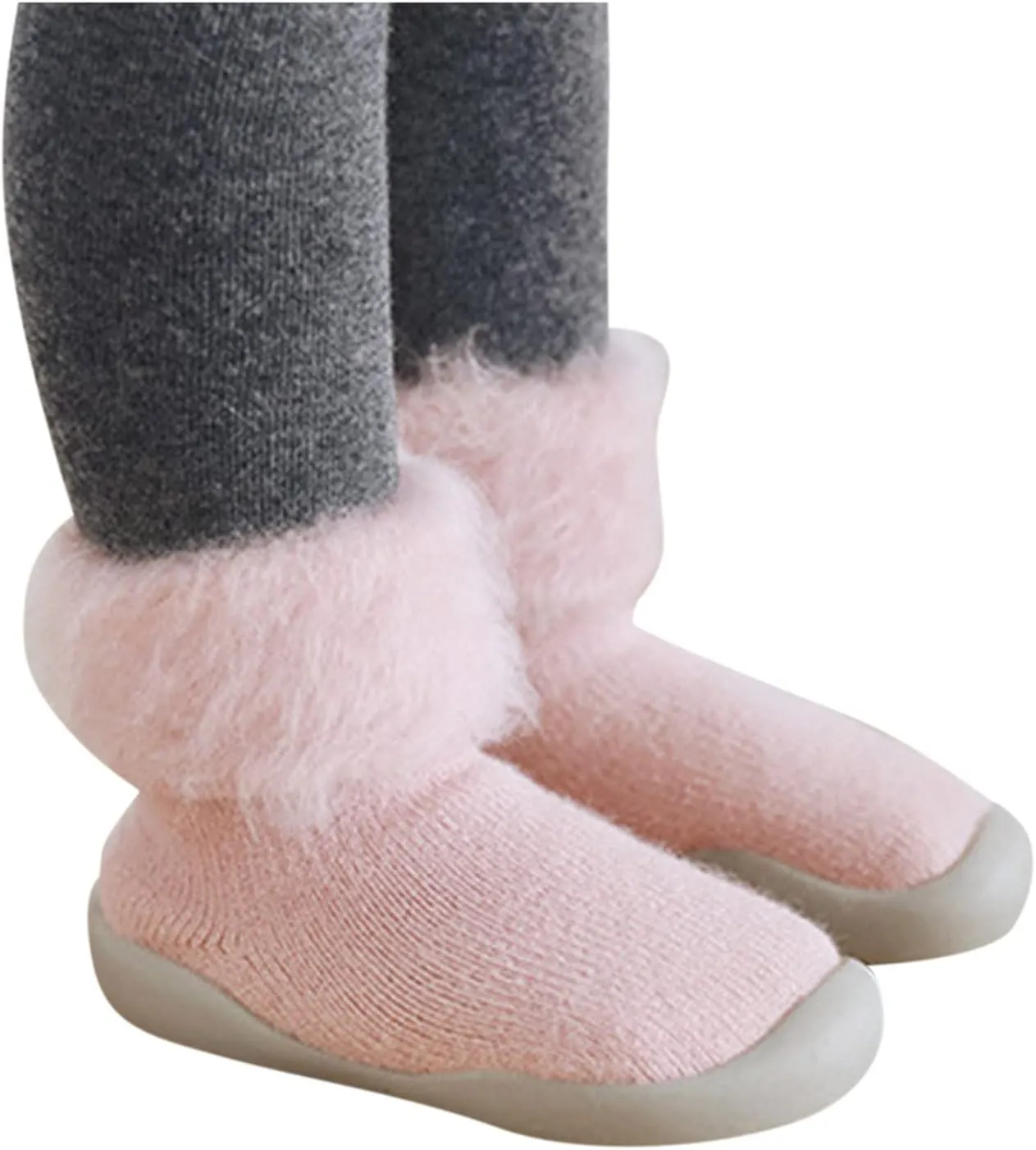 Baby Boys' Shoes,Baby Girls Kids Solid Knit Stocking Socks Shoes Slipper Soft Warm Boys Sole Rubber Shoes Kawaii Shoes