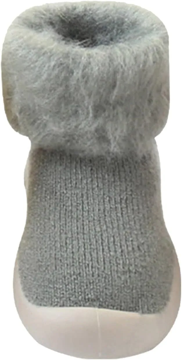 Baby Boys' Shoes,Baby Girls Kids Solid Knit Stocking Socks Shoes Slipper Soft Warm Boys Sole Rubber Shoes Kawaii Shoes