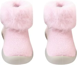 Baby Boys' Shoes,Baby Girls Kids Solid Knit Stocking Socks Shoes Slipper Soft Warm Boys Sole Rubber Shoes Kawaii Shoes