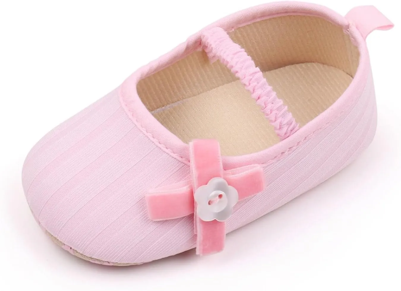 Baby Girls Mary Jane Shoes with Bowknot Flowers Wedding Dress Ballet Flats Toddler Slip On Sandal