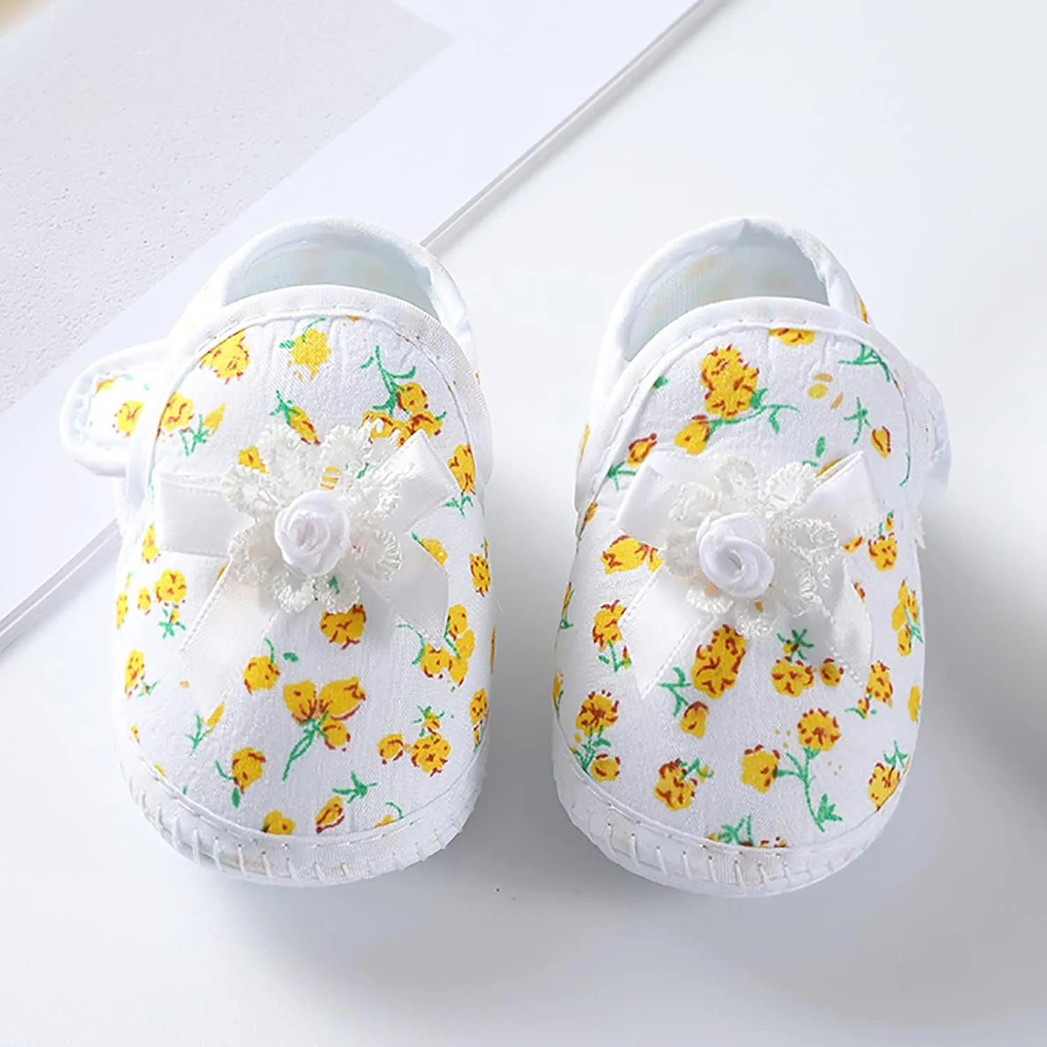 Baby Girls Soft Toddler Shoes Infant Toddler Shoes Bow Shoes Sandals Infant First Walkes Crib Shoes