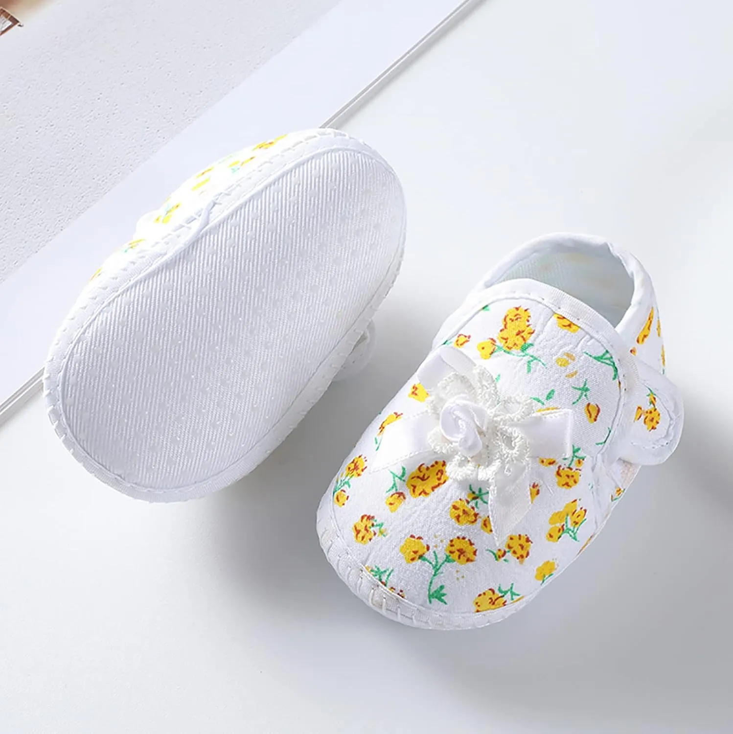 Baby Girls Soft Toddler Shoes Infant Toddler Shoes Bow Shoes Sandals Infant First Walkes Crib Shoes