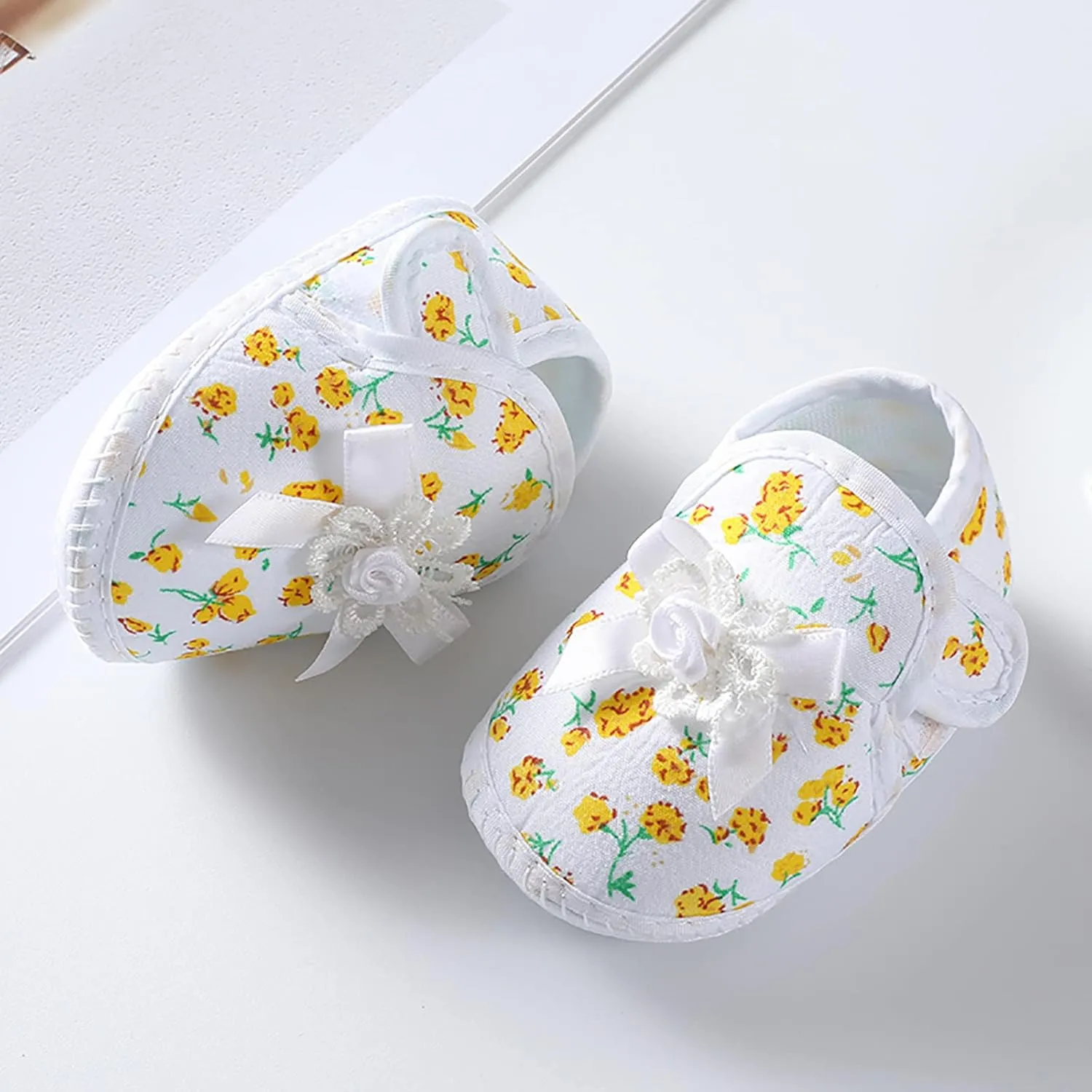 Baby Girls Soft Toddler Shoes Infant Toddler Shoes Bow Shoes Sandals Infant First Walkes Crib Shoes