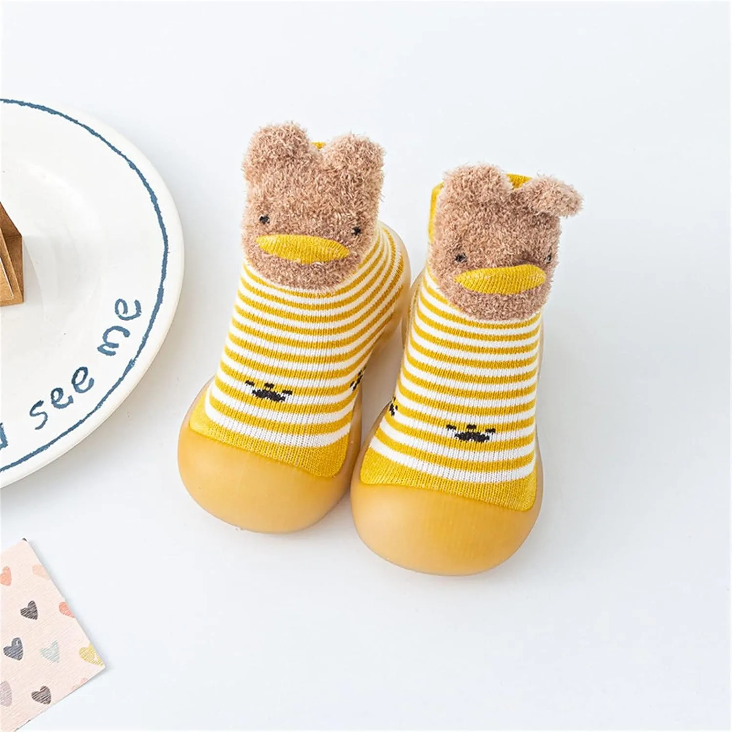 Baby Shoes Infant Boys Girls Socks Shoes Toddler Fleece WarmThe Floor Socks Non Slip Prewalker Shoes House Shoes