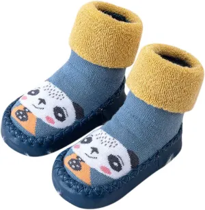 Baby Sock Shoes Children Toddler Autumn Winter Boys Girls Floor Sports Shoes Socks Shoes Flat White Shoes B