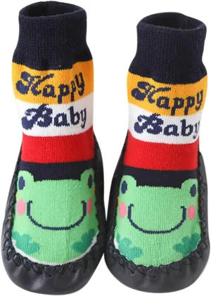 Baby Sock Shoes Children Toddler Autumn Winter Boys Girls Floor Sports Shoes Socks Shoes Flat White Shoes B