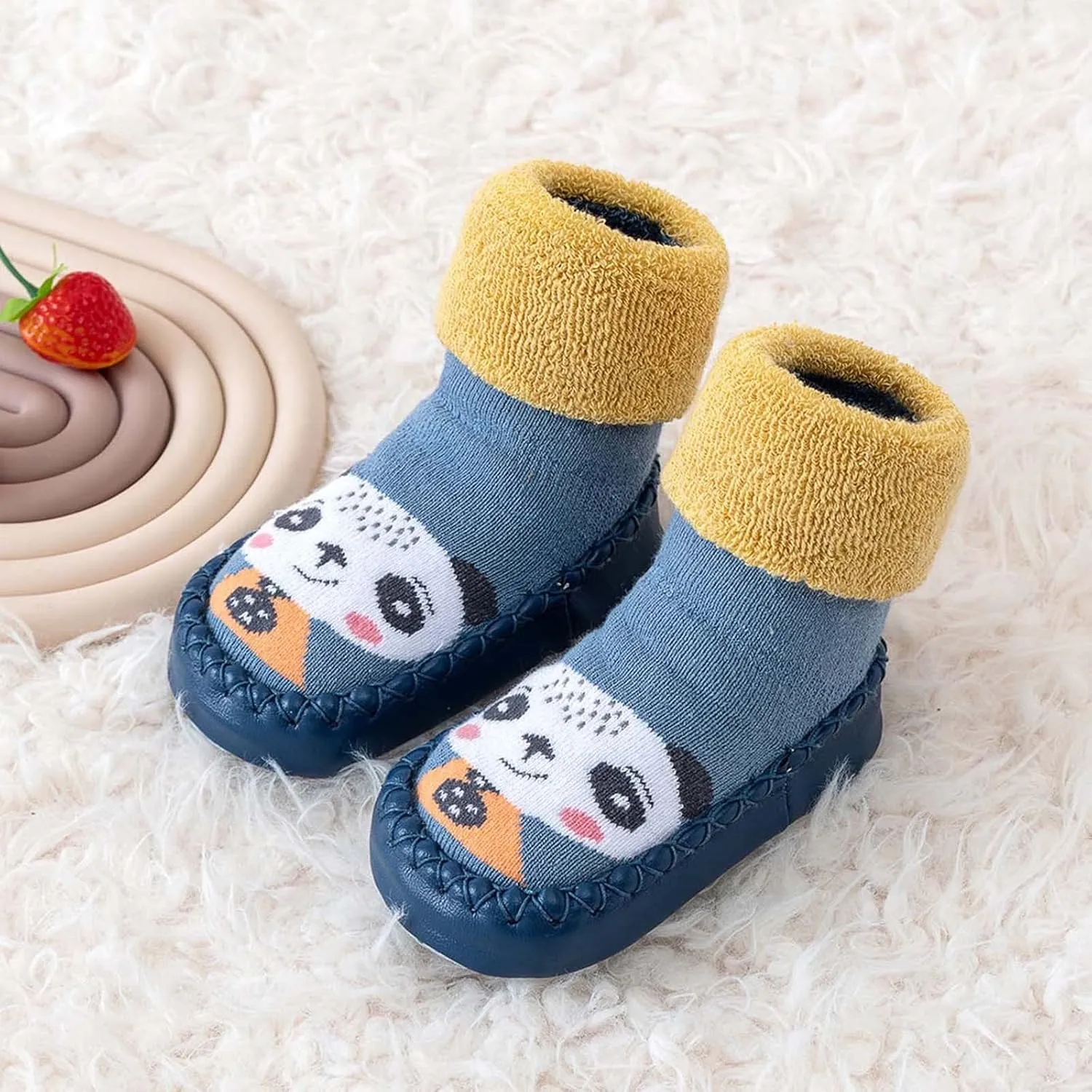 Baby Sock Shoes Children Toddler Autumn Winter Boys Girls Floor Sports Shoes Socks Shoes Flat White Shoes B