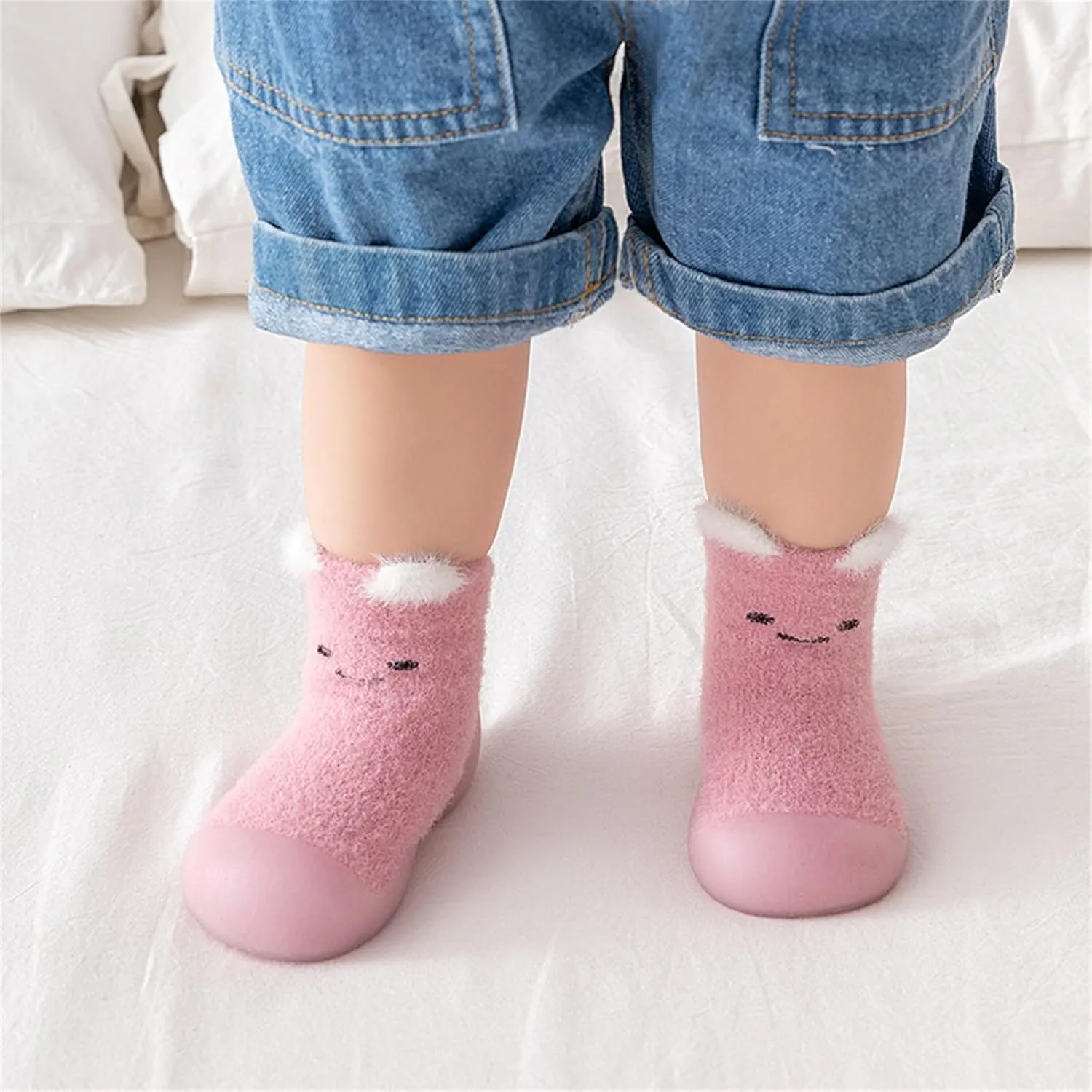 Baby Walking Shoes,Baby Walking Shoes Sock Shoes Non-Slip Prewalker Shoes Soft Indoor Kawaii Shoes 0-3 Years