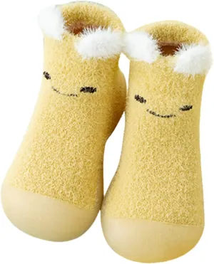 Baby Walking Shoes,Infant Boys Girls Cartoon Socks Shoes Fleece WarmThe Floor Socks Non Slip Prewalker Cute Shoes