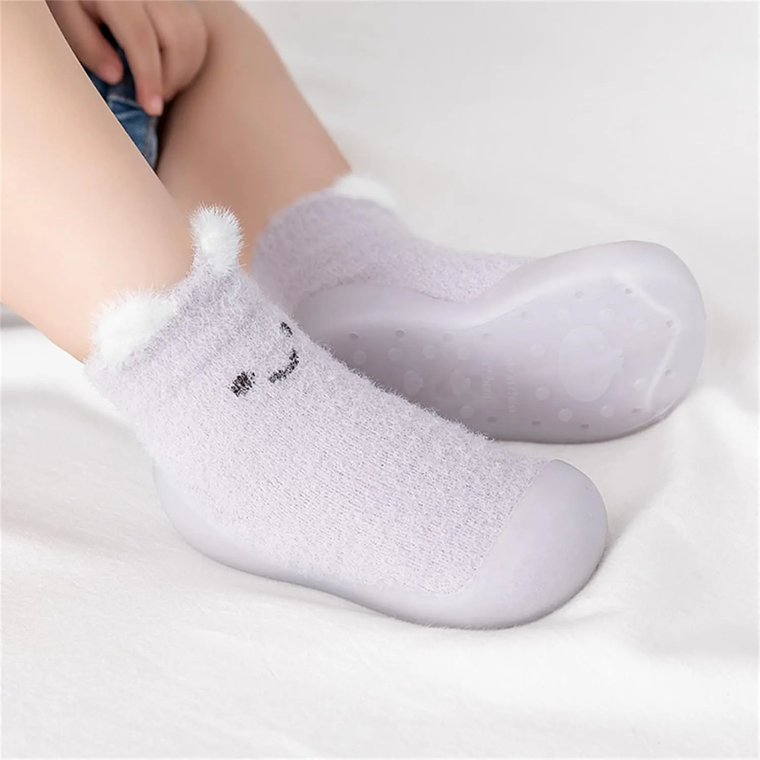 Baby Walking Shoes,Infant Boys Girls Cartoon Socks Shoes Fleece WarmThe Floor Socks Non Slip Prewalker Cute Shoes
