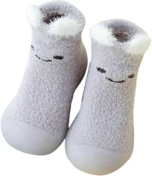 Baby Walking Shoes,Infant Boys Girls Cartoon Socks Shoes Fleece WarmThe Floor Socks Non Slip Prewalker Cute Shoes