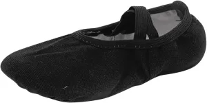 Ballet Shoes for Girls Canvas Dance Slippers Split Soft Flat Sole Yoga Gymnastics Shoes(Toddler/Little/Big Kid) (Black, 11 Little Child)