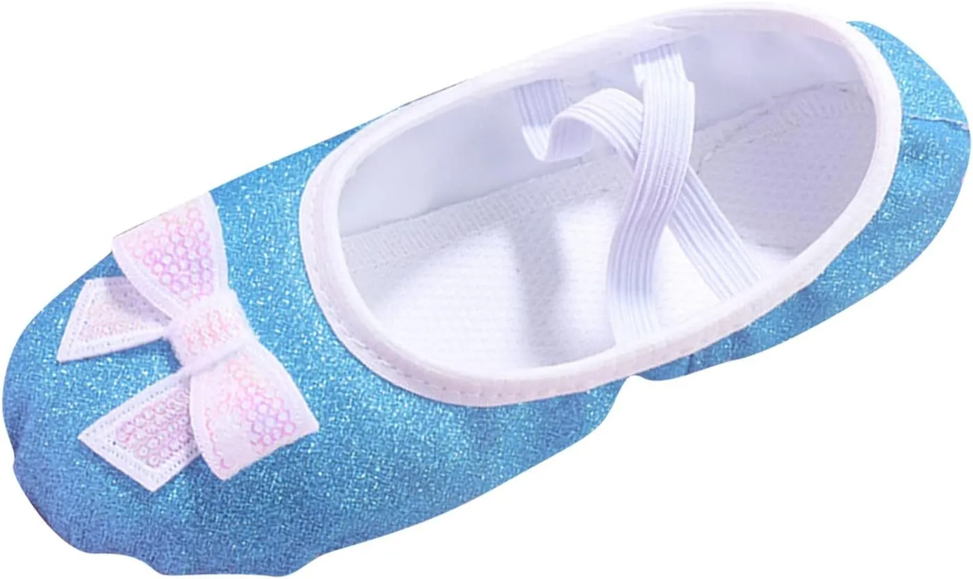 Ballet Shoes for Toddler Girls Glitter Ballet Slippers Dance Shoes(Toddler/Little/Big Kids) Pink Ballet Flats Shoes