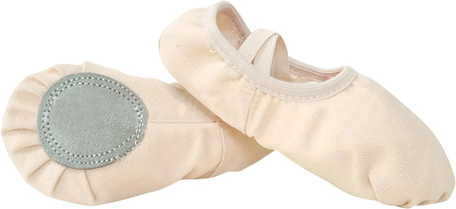 Ballet Shoes Toddler Slippers Elastic Canvas Girls Ballerina Dance Shoes for Toddler/Little Kid/Big Kid/Women