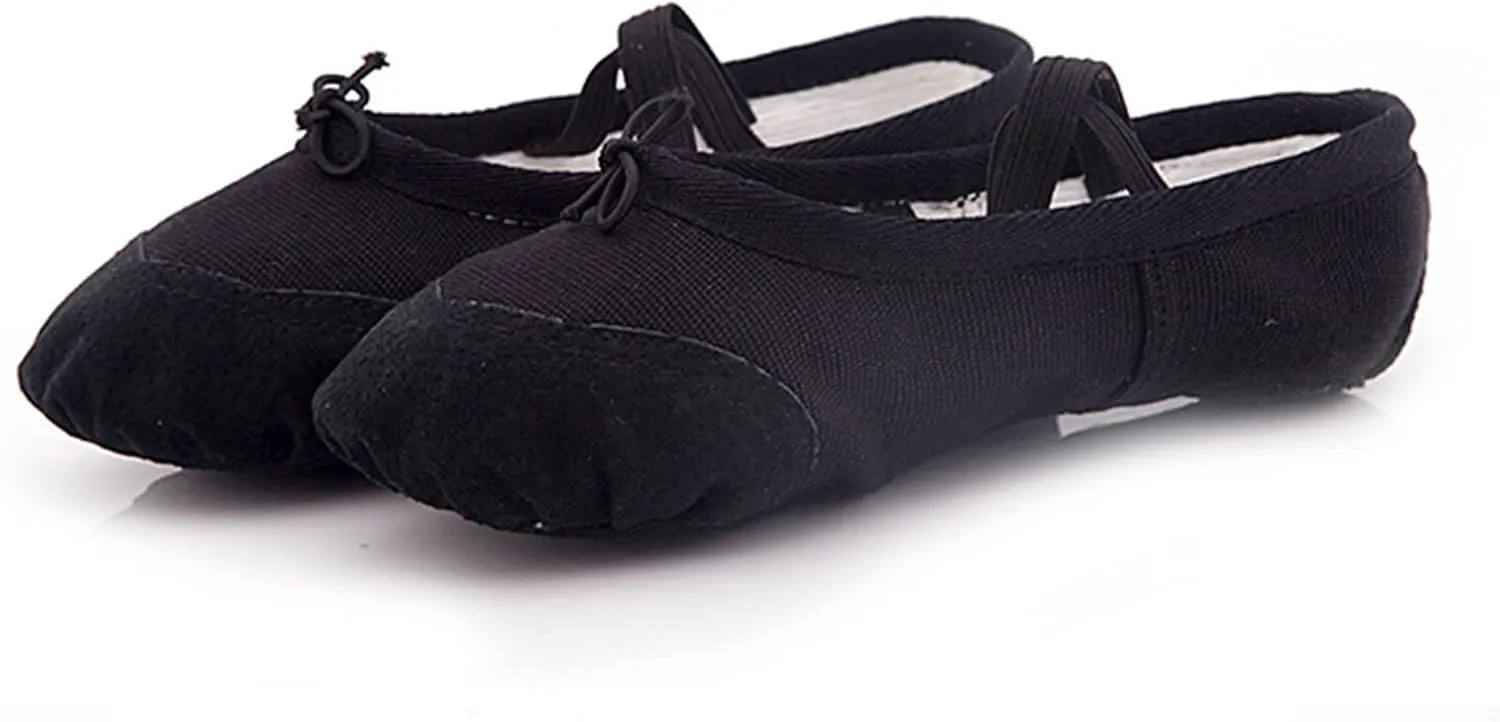 Ballet Shoes Toddler Slippers Highly Elastic Canvas Girls Ballerina Dance Shoes for Girls Ballet Flat