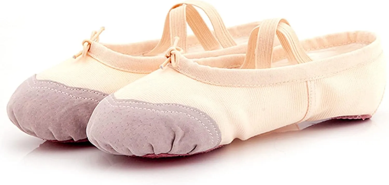 Ballet Shoes Toddler Slippers Highly Elastic Canvas Girls Ballerina Dance Shoes for Girls Ballet Flat