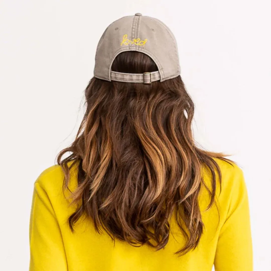 Baseball Hat Heart Patch (Sand)