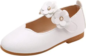 Black Shoes for Girls,Children Baby Girls Leather Flower Princess Shoes Soft Dance Shoes Kids Shoes 1-11 Years