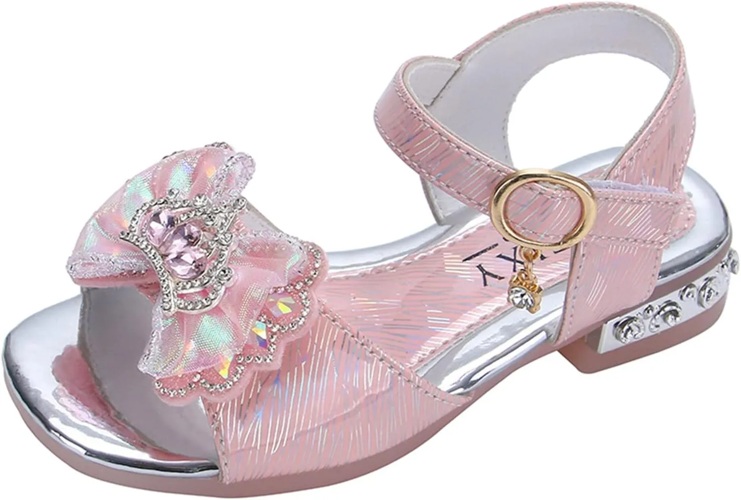 Boots for Baby Girls Thick Soles With Butterfly Sandals Open Toe Student Dance Princess White Shoes for Toddler Girls