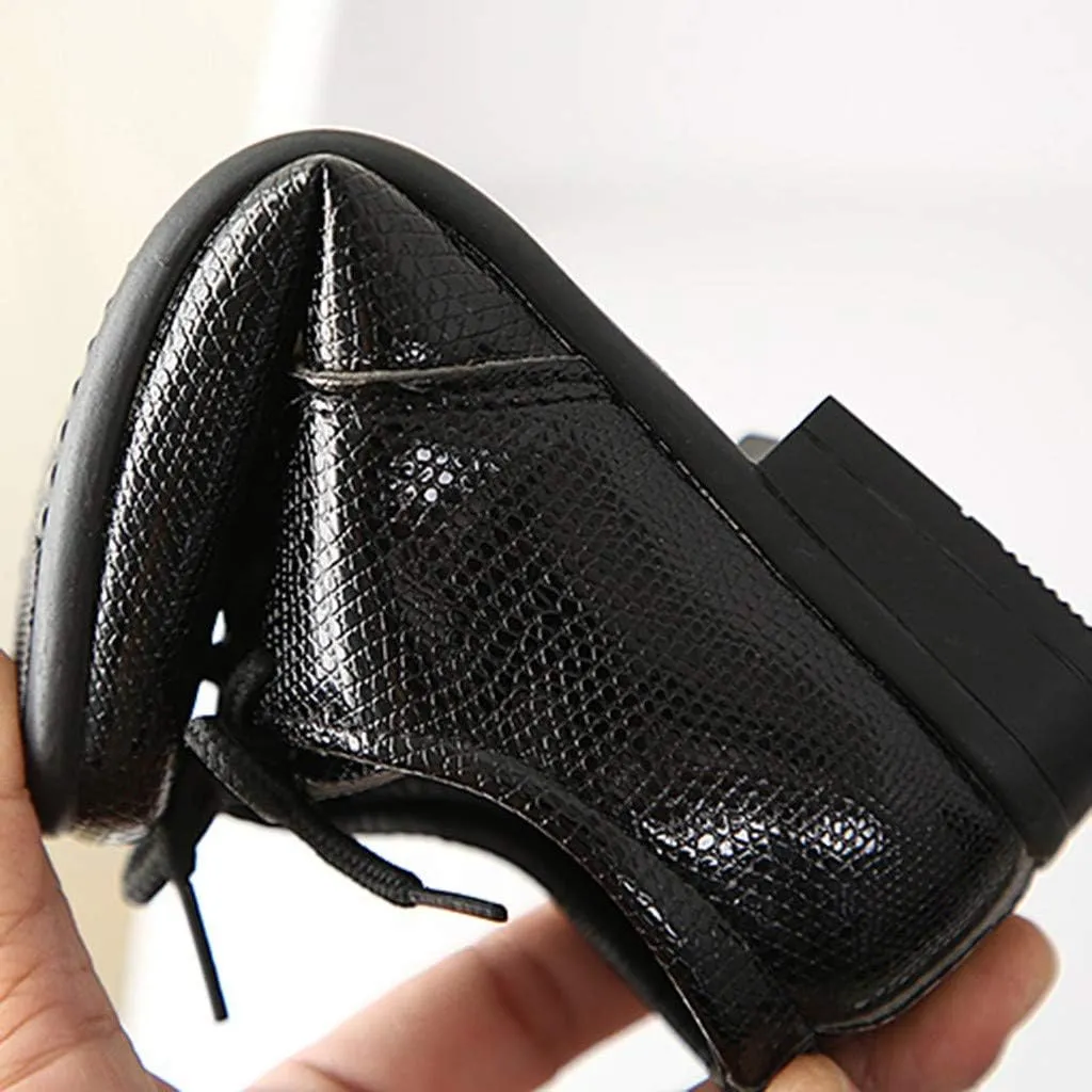 Boys Kids Latin Dance Shoes Lace-up Profession Ballroom Tango Performance Standard British Modern Dancing Shoes