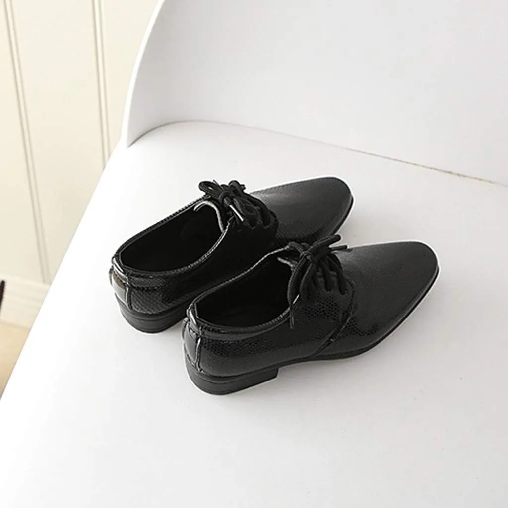 Boys Kids Latin Dance Shoes Lace-up Profession Ballroom Tango Performance Standard British Modern Dancing Shoes