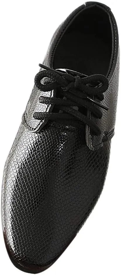 Boys Kids Latin Dance Shoes Lace-up Profession Ballroom Tango Performance Standard British Modern Dancing Shoes