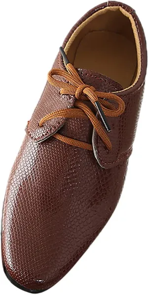 Boys Kids Latin Dance Shoes Lace-up Profession Ballroom Tango Performance Standard British Modern Dancing Shoes